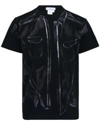 JUNTAE KIM - Artisanal Petal Corset Shirt Cotton T-Shirt - Lyst