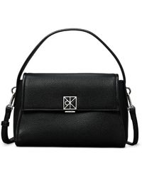 Calvin Klein - Logo-Plaque Pebbled Cross Body Bag - Lyst