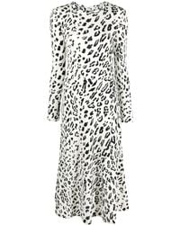 Polo Ralph Lauren - Midi-jurk Met Luipaardprint - Lyst