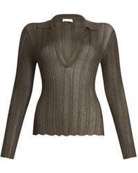 Liu Jo - Lurex Polo Top - Lyst