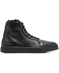 Philipp Plein - Shearling Lined High-Top Sneakers - Lyst