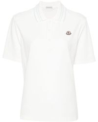 Moncler - Appliqué-logo Cotton Polo Shirt - Lyst