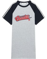 Chocoolate - Logo-print Cotton T-shirt Dress - Lyst