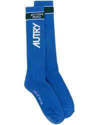 Autry - Logo-Print Ribbed Socks - Lyst
