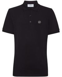 Philipp Plein - Logo-Patch Cotton Polo Shirt - Lyst