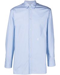 Jil Sander - Logo-embroidered Stripe-print Cotton Shirt - Lyst