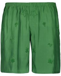 BAZISZT - Embroidered Drawstring Shorts - Lyst