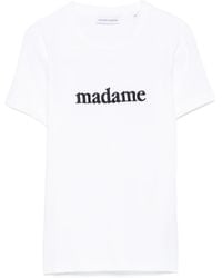 Maison Labiche - Embroidered-Detail Cotton T-Shirt - Lyst