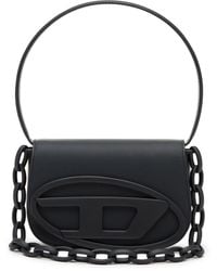 DIESEL - 1dr - Iconic Shoulder Bag In Matte Leather - Shoulder Bags - Woman - Black - Lyst