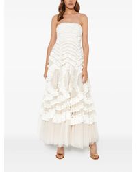 Needle & Thread - Hyacinth Avondjurk Met Ruches - Lyst