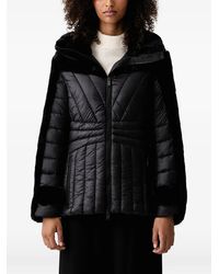 DKNY - Faux-Fur Trim Quilted Jacket - Lyst
