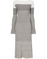 Proenza Schouler - Gestreiftes Boucle-Strickkleid - Lyst