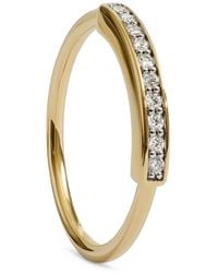 Monica Vinader - Mv Linear Pavé Diamond Stacking Ring - Lyst