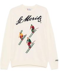 MC2 Saint Barth - Heron Crewneck Sweater With St. Moritz Intarsia - Lyst