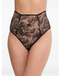 Chantelle - Culotte Taille Haute Spirits À Fleurs En Dentelle - Lyst