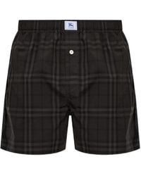 Burberry - Check Cotton Boxer Shorts - Lyst