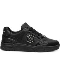 Philipp Plein - Predator V2 Low-Top Leather Trainers With Hexagon Logo - Lyst
