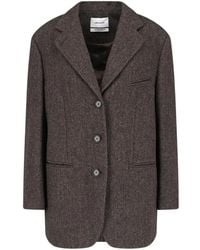 Low Classic - Herringbone-Pattern Wool Blazer - Lyst