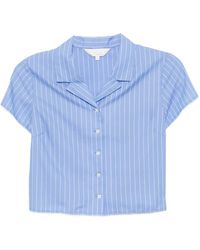 To b. by agnès b. - Dobby Striped Shirt - Lyst