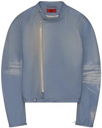 424 - Bleached-Effect Leather Jacket - Lyst