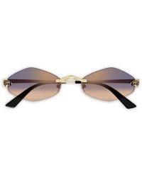 Cartier - Lunettes De Soleil Panthère À Monture Géométrique - Lyst