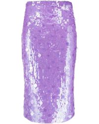 P.A.R.O.S.H. - Sequin-embellished Midi Skirt - Lyst