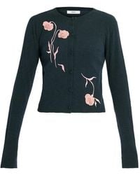 Erdem - Flower-Embroidered Cardigan - Lyst