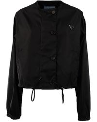 Prada - Re-Nylon Logo-Plaque Jacket - Lyst