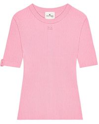 Courreges - Rib Knit Buckle T-Shirt - Lyst