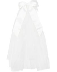 Self-Portrait - Bow-Embellished Veil - Lyst