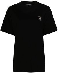 David Koma - Jersey-T-Shirt mit Hotfix-DK-Logo - Lyst