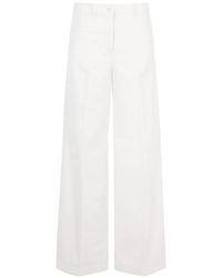 Aspesi - Ribfluwelen Broek Met Wijde Pijpen - Lyst