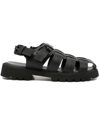 SERGIO MORETTI FIRENZE - Buckled-Fastening Caged Sandals - Lyst
