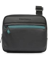 Piquadro - Logo-Plaque Crossbody Bag - Lyst