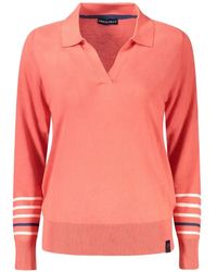 North Sails - V-Neck Striped-Cuff Sweater - Lyst