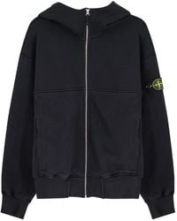 Stone Island - Logo-Patch Zip-Up Hoodie - Lyst