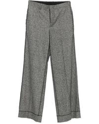 MM6 by Maison Margiela - Belt-Loop Wide-Leg Trousers - Lyst