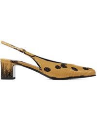 Jimmy Choo - Eyla Sling-Back 45 Cigar And Spotty Elaphe-Printed Leather Pumps - Lyst