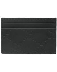Gucci - GG Supreme Leather Card Holder - Lyst