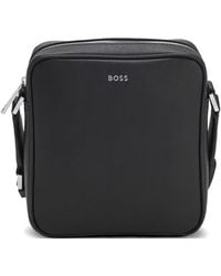 BOSS - Logo-Plaque Messenger Bag - Lyst