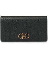 Ferragamo - Gancini Grained Leather Wallet - Lyst