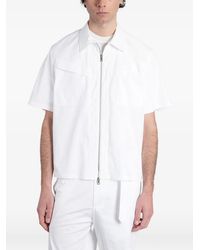 Low Brand - S162 Zip-Up Short-Sleeve Shirt - Lyst
