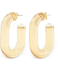 Rabanne - Pendientes De Aro Ovales Con Detalles De Cristales - Lyst