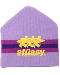 Stussy - Berretto A Righe Con Logo - Lyst
