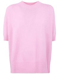 Jil Sander - Pull En Cachemire À Manches Courtes - Lyst