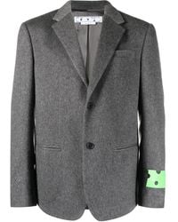 Off-White c/o Virgil Abloh - Logo Patch Single-Breasted Blazer - Lyst