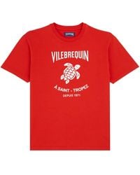 Vilebrequin - Cotton T-Shirt Printed Turtle Logo - Lyst