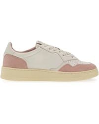 Autry - Medalist Low Suède Sneakers Met Vlakken - Lyst