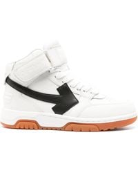 Off-White c/o Virgil Abloh - Logo-patch Leather Sneakers - Lyst