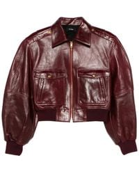 Willy Chavarria - Cropped Leather Jacket - Lyst